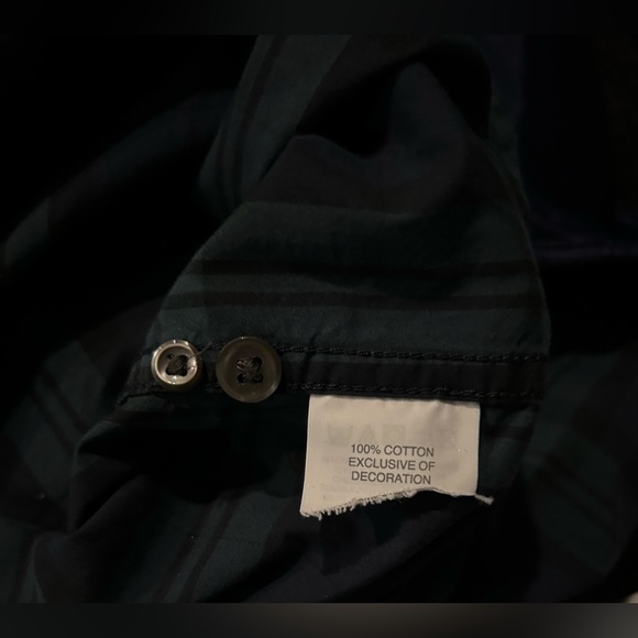 J Crew pullover long sleeve plaid beaded sequin pocket, half button down shirt - Picture 9 of 10